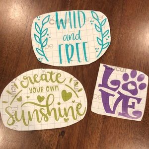 Removable decals, set of 3